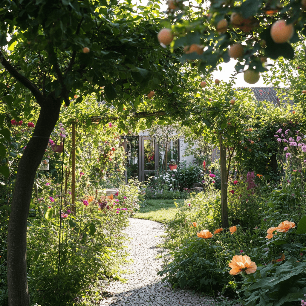 Garden with house